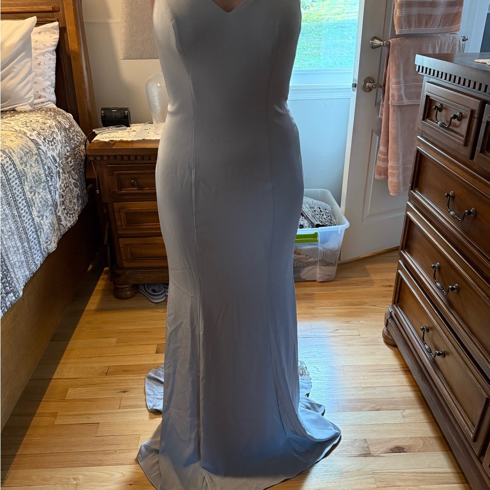 Sophisticated Silver Wedding Dress